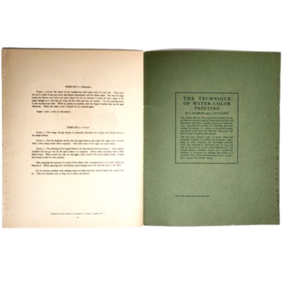 The Art For All Water Colour Series Flowers 1942 Paperback by J Littlejo… - Picture 5 of 5